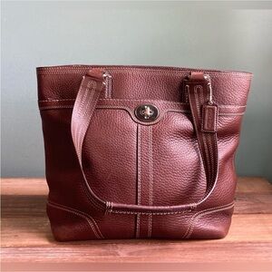 Vintage Coach Turn Lock Hamilton Soho Leather Bag F13959